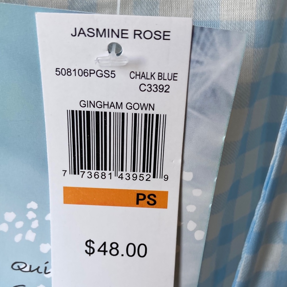 Jasmine Rose Petite gingham print nightgown cotton lightweight smock detail PS - Picture 9 of 17
